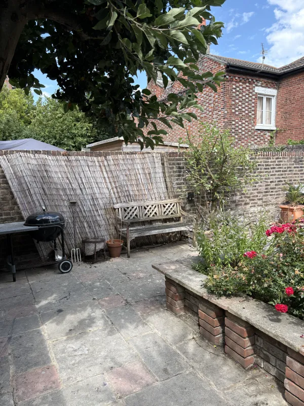 The same garden after the visit